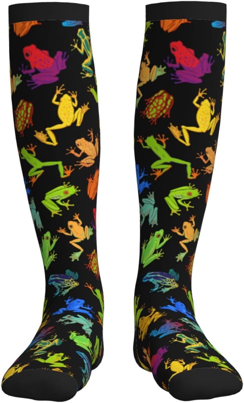 Figtihw Tie Dye Compression Socks Knee High Support Socks For Women Men Running Athletic Hiking - Image 3
